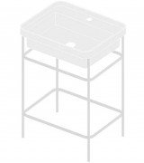 Консоль под раковину Artceram Fuori Scala на 60 см металл белый матовый ACA056 05