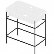 Консоль під раковину Artceram Fuori Scala на 60 см метал чорний матовий ACA056 17