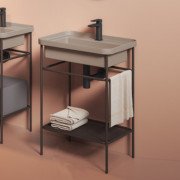 Консоль под раковину Artceram Fuori Scala на 80 см металл мокко матовый ACA057 56