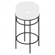 Консоль під раковину Artceram Vogue на 44 см метал чорний матовий ACA058 17