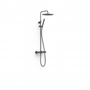 Душова стійка Tres Over-wall із термостатом матовий чорний 19039302NM