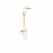 Душевая стойка Tres Over-wall с термостатом матовое золото 19039302OM
