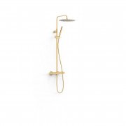 Душевая стойка Tres Over-wall с термостатом матовое золото 19039302OM