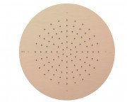 Верхній душ Tres Ø 380 мм вбудований нержавіюча сталь матове рожеве золото 134940OPM