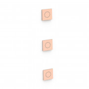 3 скрытых гидромассажных форсунки Tres матовое розовое золото 13451501OPM