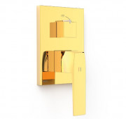 Змішувач для душу Tres Slim-Tres вбудований 2 споживача золото 20228110OR