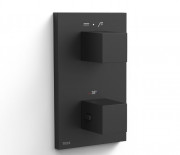 Термостат для душа Tres Therm-Box встраиваемый 2 потребителя матовый черный 00625001NM