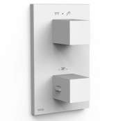 Термостат для душа Tres Therm-Box встраиваемый 2 потребителя матовый белый 00625001BM