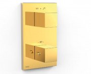Термостат для душу Tres Therm-Box вбудований 2 споживача золото 00625001OR