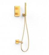 Термостат для ванної Tres Therm-Box на 2 споживача з душовим гарнітуром золото 00625006OR