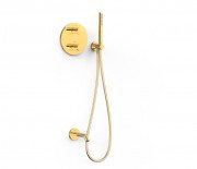 Термостат для ванної Tres Therm-Box на 2 споживача з душовим гарнітуром золото 26225006OR