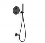 Термостат для ванной Tres Therm-Box на 2 потребителя с душевым гарнитуром матовый черный 28125006NM