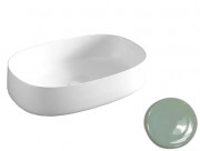 Раковина для ванної ArtCeram Cognac 55х35 см кераміка світло-зелений COL003 35;00