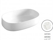 Раковина для ванной ArtCeram Cognac 55х35 см керамика каррара COL003 47;00