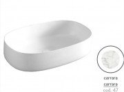 Раковина для ванної ArtCeram Cognac 55х35 см кераміка каррара COL003 47;00