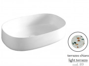 Раковина для ванной ArtCeram Cognac 55х35 см керамика terrazzo chiaro COL003 89;00