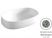 Раковина для ванной ArtCeram Cognac 55х35 см керамика terrazzo scuro COL003 88;00