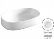 Раковина для ванной ArtCeram Cognac 55х35 см керамика calacatta COL003 94;00