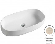 Раковина для ванной ArtCeram Cognac 68х35 см керамика травертин COL005 45;00