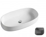 Раковина для ванной ArtCeram Cognac 68х35 см керамика серо-синий COL005 37;00