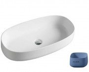 Раковина для ванной ArtCeram Cognac 68х35 см керамика синий COL005 38;00