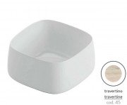 Раковина для ванной ArtCeram Cognac 43х43 см керамика травертин COL006 45;00