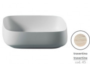 Раковина для ванної ArtCeram Cognac 55х35 см кераміка травертин COL008 45;00