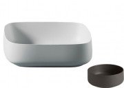 Раковина для ванной ArtCeram Cognac 56х41 см керамика чёрный (nero roma) COL009 20;00