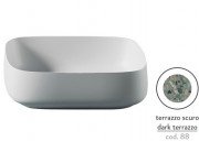 Раковина для ванної ArtCeram Cognac 56х41 см кераміка terrazzo scuro COL009 88;00