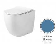 Унітаз для підлоги ArtCeram File 2.0 безободковий 37х53 см кераміка синій FLV005 38;00