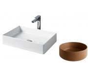 Раковина для ванной ArtCeram Scalino 55х38 см керамика коричневый (ombra bruciata) SCL002 19;00