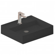 Раковина для ванної кімнати ArtCeram Scalino 55х48 см кераміка чорний матовий SCL007 17;00