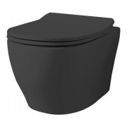 Унитаз подвесной ArtCeram Ten 4.0 безободковый 36х52 см керамика черный матовый TEV006 17;00