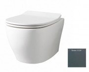 Унитаз подвесной ArtCeram Ten 4.0 безободковый 36х52 см керамика серо-синий (denim) TEV006 37;00