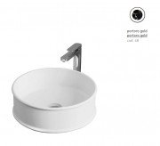 Раковина для ванної кімнати ArtCeram Atelier Ø 44 см кераміка portoro gold ATL001 48;00