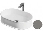 Раковина для ванної ArtCeram Atelier 60х40 см кераміка сірий ATL002 34;00