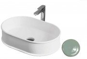 Раковина для ванної ArtCeram Atelier 60х40 см кераміка світло-зелений ATL002 35;00