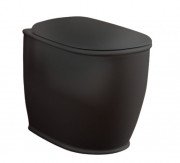 Унітаз для підлоги ArtCeram Atelier безободковий 37,5х52,5 см кераміка чорний матовий ATV002 17;00