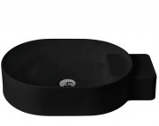 Раковина для ванной ArtCeram Cartesio 58х36 см без отверстия под смеситель керамика черный глянцевый CAL001 03;99