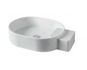 Раковина для ванної кімнати ArtCeram Cartesio 58х36 см без отвору під змішувач кераміка білий CAL001 01;99