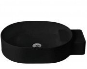 Раковина для ванной ArtCeram Cartesio 58х36 см без отверстия под смеситель керамика черный глянцевый CAL001 03;99