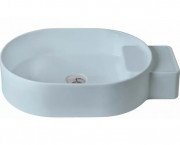 Раковина для ванної кімнати ArtCeram Cartesio 58х36 см без отвору під змішувач кераміка блакитний CAL001 32;99