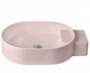 Раковина для ванної ArtCeram Cartesio 58х36 см без отвору під змішувач кераміка рожевий CAL001 33;99
