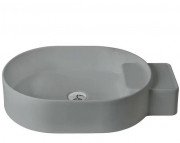 Раковина для ванної ArtCeram Cartesio 58х36 см без отвору під змішувач кераміка сірий CAL001 34;99