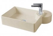 Раковина для ванної ArtCeram Cartesio 58х44 см з отвором під змішувач кераміка шампань CAL002 02;00