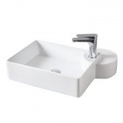 Раковина для ванної кімнати ArtCeram Cartesio 58х44 см з отвором під змішувач кераміка білий матовий CAL002 05;00