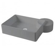 Раковина для ванної ArtCeram Cartesio 58х44 см з отвором під змішувач кераміка сірий CAL002 34;00