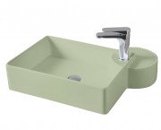 Раковина для ванной ArtCeram Cartesio 58х44 см с отверстием под смеситель керамика светло-зеленый CAL002 35;00