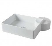 Раковина для ванної кімнати ArtCeram Cartesio 58х44 см без отворів під змішувач кераміка білий матовий CAL002 05;99