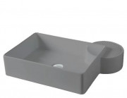 Раковина для ванної ArtCeram Cartesio 58х44 см без отворів під змішувач кераміка сірий CAL002 34;99
